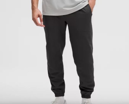 Close-up of a man wearing gym joggers