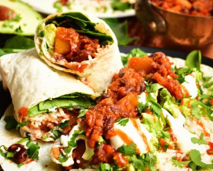 Squash & Black Bean Burritos Recipe | Men's Fitness UK