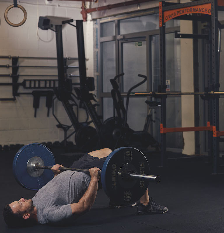Man demonstrating a Glute Bridge