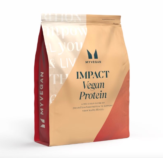 Product shot of vegan protein powder
