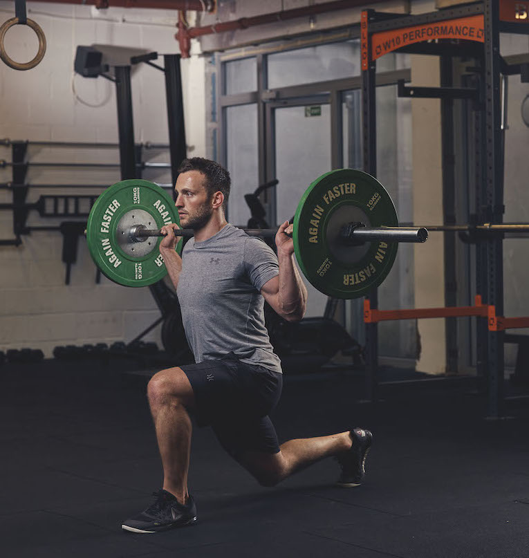 Man demonstrating a Reverse Lunge